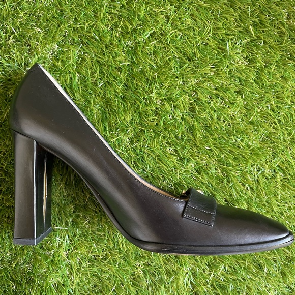 Vintage | Louis Vuitton | Genuine Black Leather Square Toe Heels | Size 38 | NEW - Picture 7 of 16